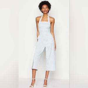 BCBGeneration Adalyn Halter Jumpsuit size 10 light blue